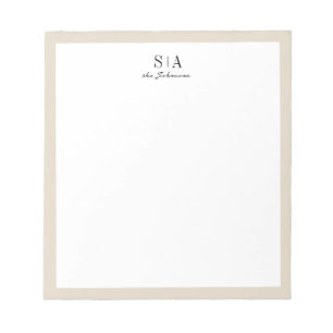 Minimal couples monogram personalised Stationery N Notepad