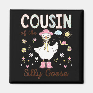 Minimal Cousin Silly Goose First Birthday Magnet
