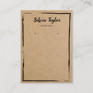 minimal craft paper earring frame display add logo business card