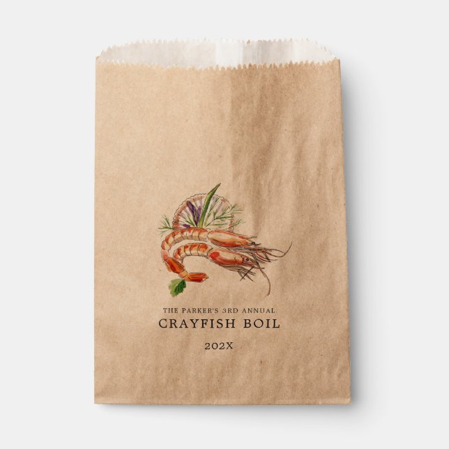 Minimal Crawfish Boil | Favour Bags (Front)