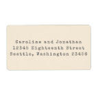 Minimal Cream Retro Typewriter Font Return Address