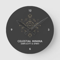 Minimal Crescent Moon & Sun Line Art - Boho Style