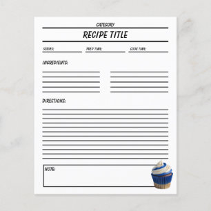 Minimal Cupcake Recipe Book Template