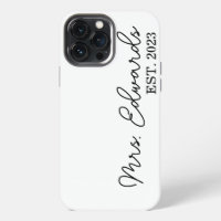 Minimal Cursive Mrs. Custom Last Name Wedding Gift