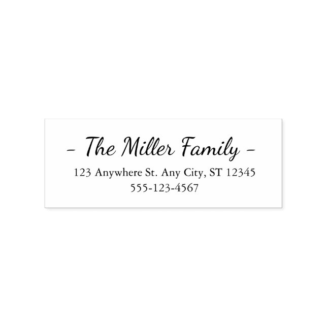 Minimal Custom Address Stamp for Family Mail (Imprint)