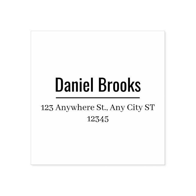 Minimal Custom Address Stamp  Return Address Stamp (Imprint)