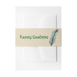 Minimal Custom belly bands Invitation Belly Band