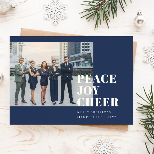 Minimal Custom Business Company Corporate Logo Holiday Card (Creator Uploaded)