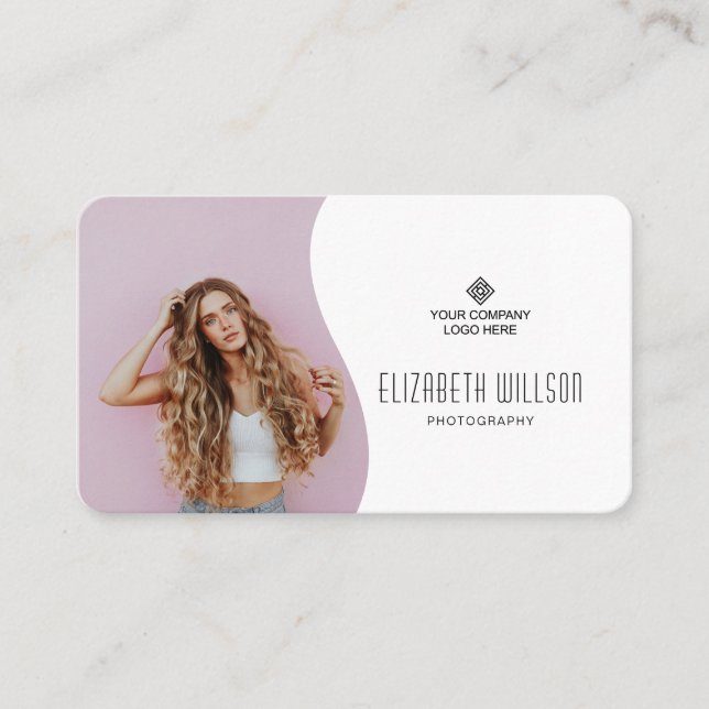 Minimal Custom Business Logo Photo Card (Front)