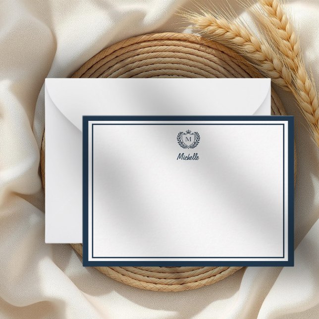 Minimal Custom Monogram Name Royal Crest Emblem No Card (Creator Uploaded)