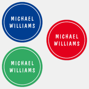 Minimal Custom Personalised Boy Name Set Labels