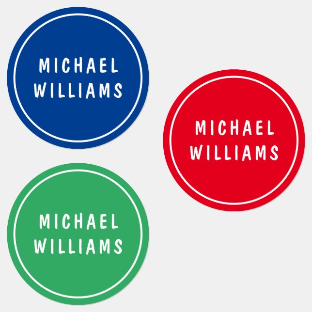 Minimal Custom Personalised Boy Name Set Labels (Group)