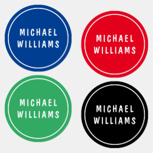 Minimal Custom Personalised Name Labels