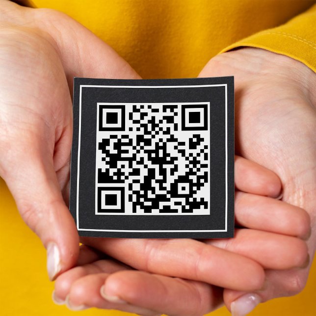Minimal Custom QR Premium Square Business Card (Custom QR Premium Square Business Cards)