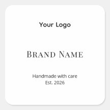 Minimal Custom Soap Label | Editable Square Sticke