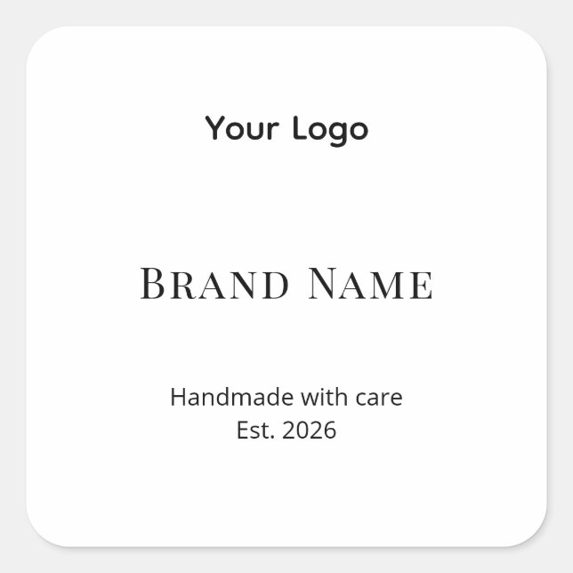 Minimal Custom Soap Label | Editable Square Sticke (Front)