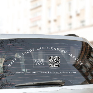Minimal Custom Text Business Logo Car Truck Door W Window Cling