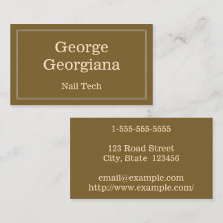 Minimal & Customisable Nail Tech Business Card