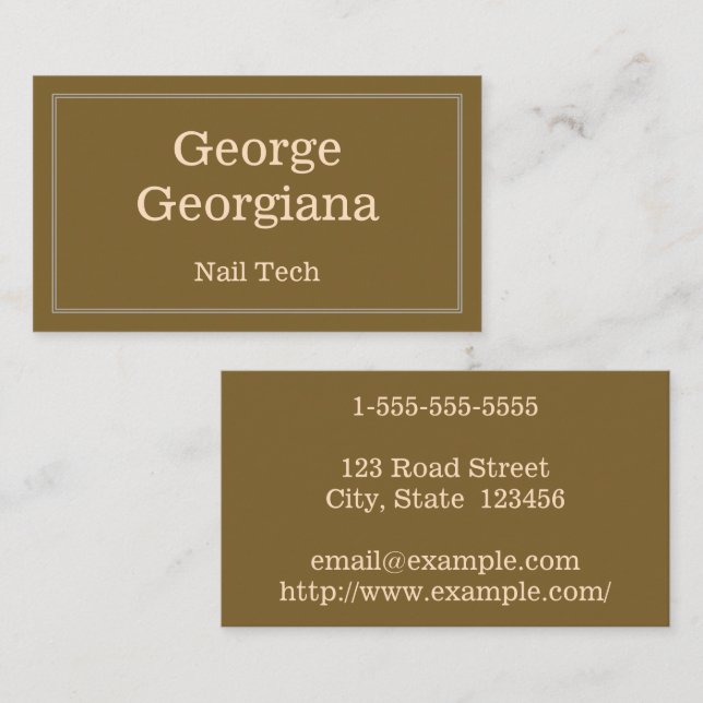 Minimal & Customisable Nail Tech Business Card (Front/Back)