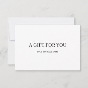 Minimal Customised Gift Certificate