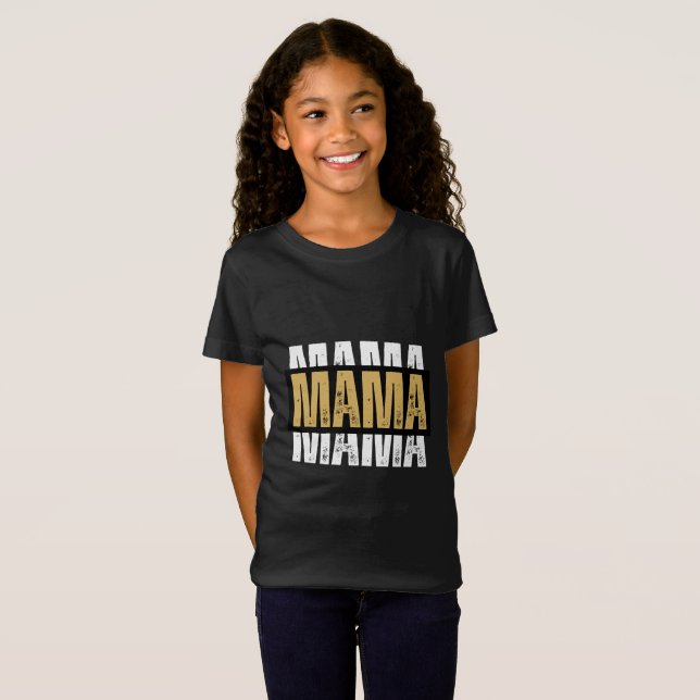 Minimal Cute bear-mom Typography Art T-Shirt (Front Full)