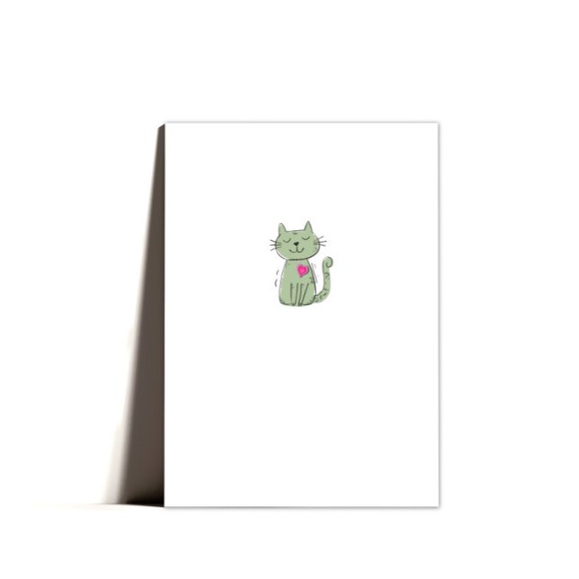 Minimal Cute Cat Valentines Day Card (Creator Uploaded)