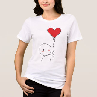 Minimal Cute Love Doodle Tri-Blend Shirt