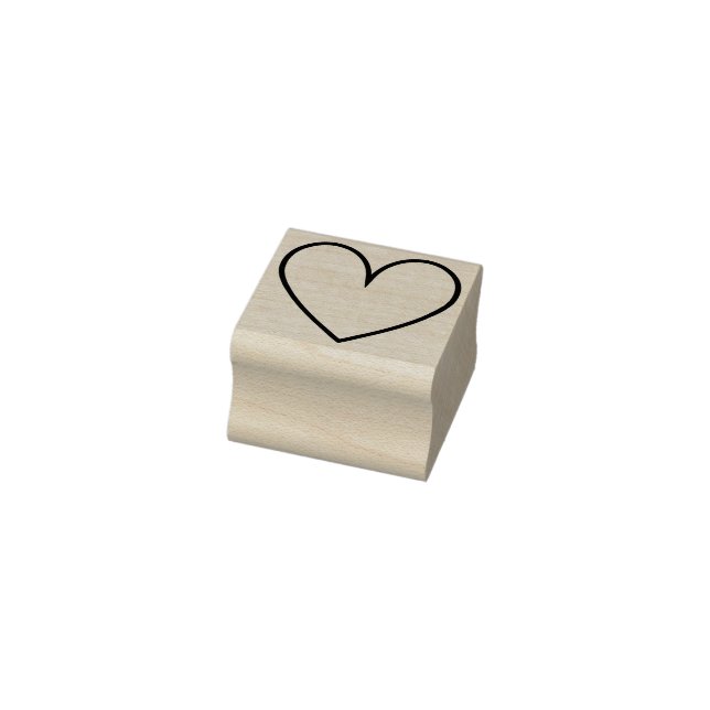  Minimal Cute Simple Wedding Valentine's Day Heart Rubber Stamp (Stamp)