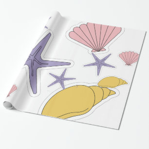 Minimal  Cute Under Sea illustrations Wrapping Paper