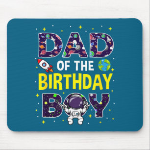 Minimal Dad Birthday Boy Space Astronaut Mouse Mat