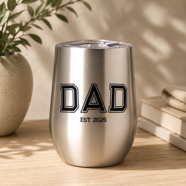 Minimal Dad Established Year New Father Gift (Creator Uploaded)