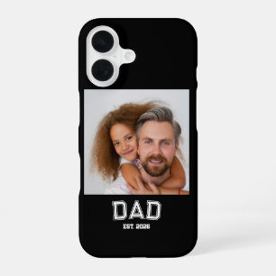 Minimal Dad Established Year New Father Photo iPhone 16 Case