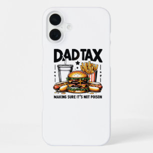 Minimal Dad Tax Food Icon Art iPhone 16 Plus Case