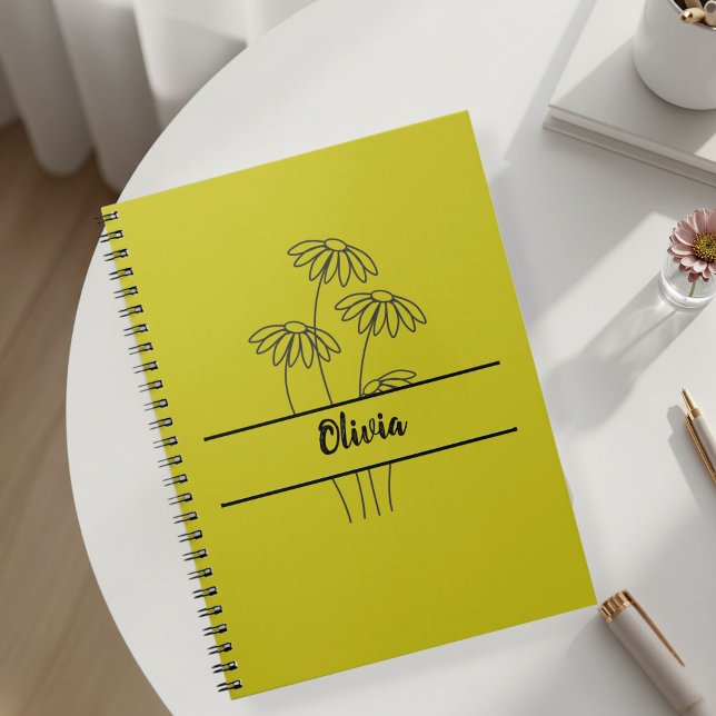 Minimal daisies notebook for girls (Creator Uploaded)