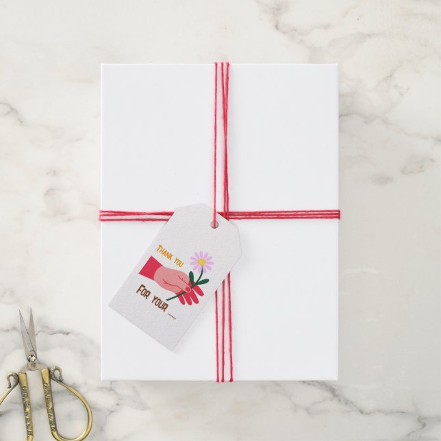 Minimal Daisy Thank You Gift Tags (With Twine)