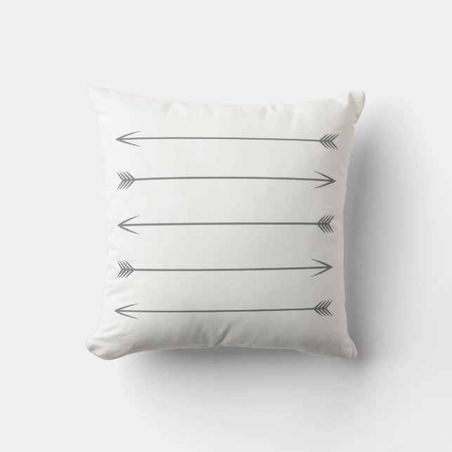Minimal Dark Gray Arrows Cushion (Front)