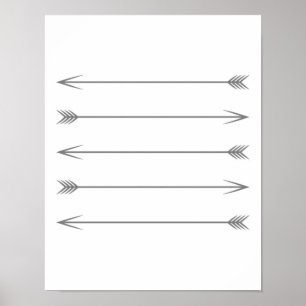 Minimal Dark Grey Arrows Poster