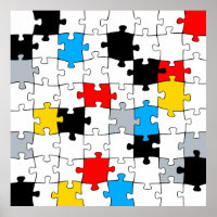 Minimal De Stijl Jigsaw Puzzle Colour Composition