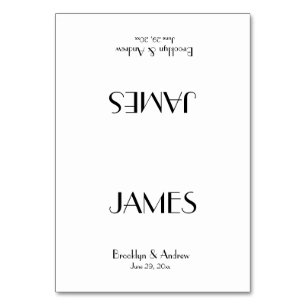 Minimal Deco White Wedding Place Cards