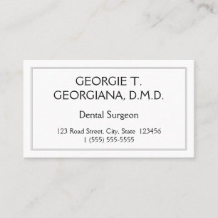 Minimal Dental Surgeon Business Card