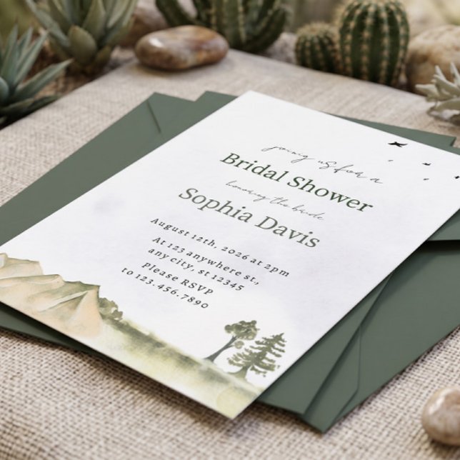Minimal Desert Bridal Shower Invite Editable (Creator Uploaded)