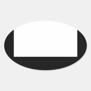 Minimal Design Black frame Oval Sticker