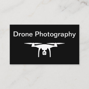 Minimal Design Drone Photography Business Card