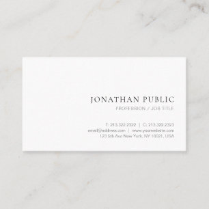 Minimal Design Elegant Plain Modern Cool Business Card