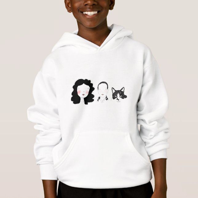 Minimal design Kids' Pullover Hoodie (Front)