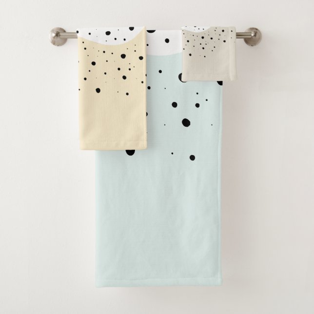 Minimal design  with dots bath towel set (Insitu)