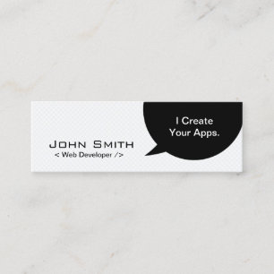 Minimal Dialogue Web Developer Mini Business Card