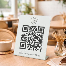 Minimal Digital Menu scan QR Code