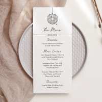 Minimal Disco Ball | Black and White Wedding