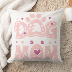 Minimal DOG MOM Monogram Cushion
